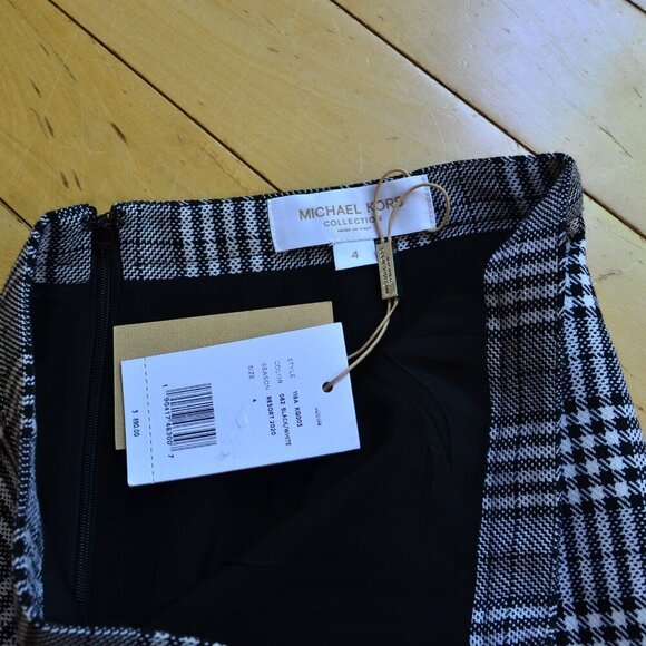 Michael Kors Collection Plaid Wool Skirt Size 4 - Picture 4 of 10